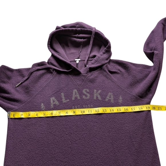 TechStyles Hoodie Fleece Purple Alaska Drawstring Hood Active Women's size Small - Picture 9 of 10